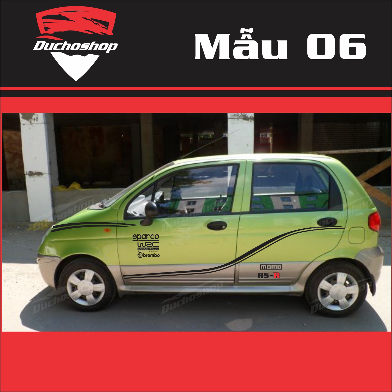 tem dán xe daewoo Matiz