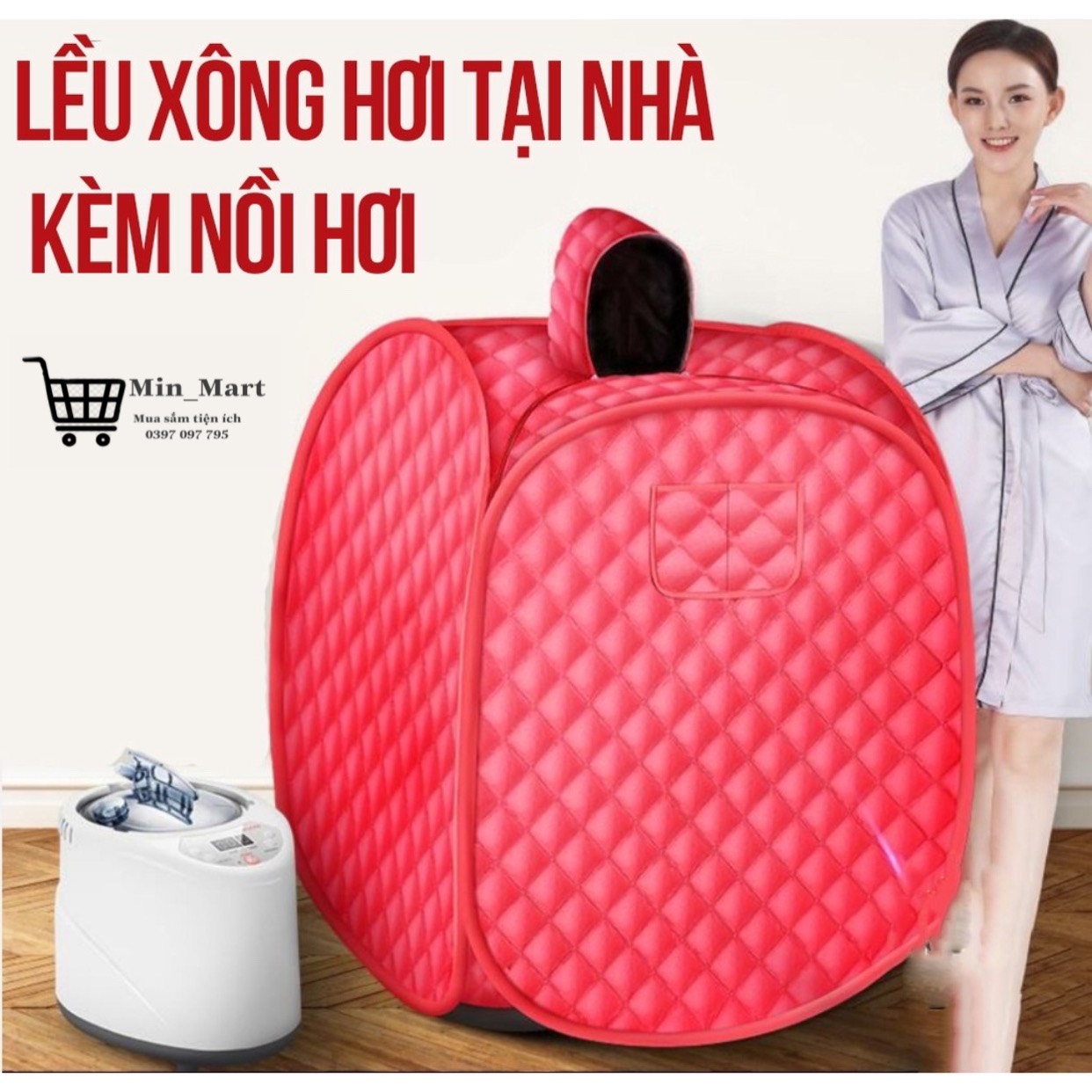 Lều Xông Hơi Tặng Kèm Nồi Hơi Cao Cấp Giảm Cân Sau Sinh Hiệu Quả Dung Tích 25L Lều Xông Tự Bung Tiện Ích Thiết Kế Nhỏ Gọn Dễ Dàng Sử Dụng