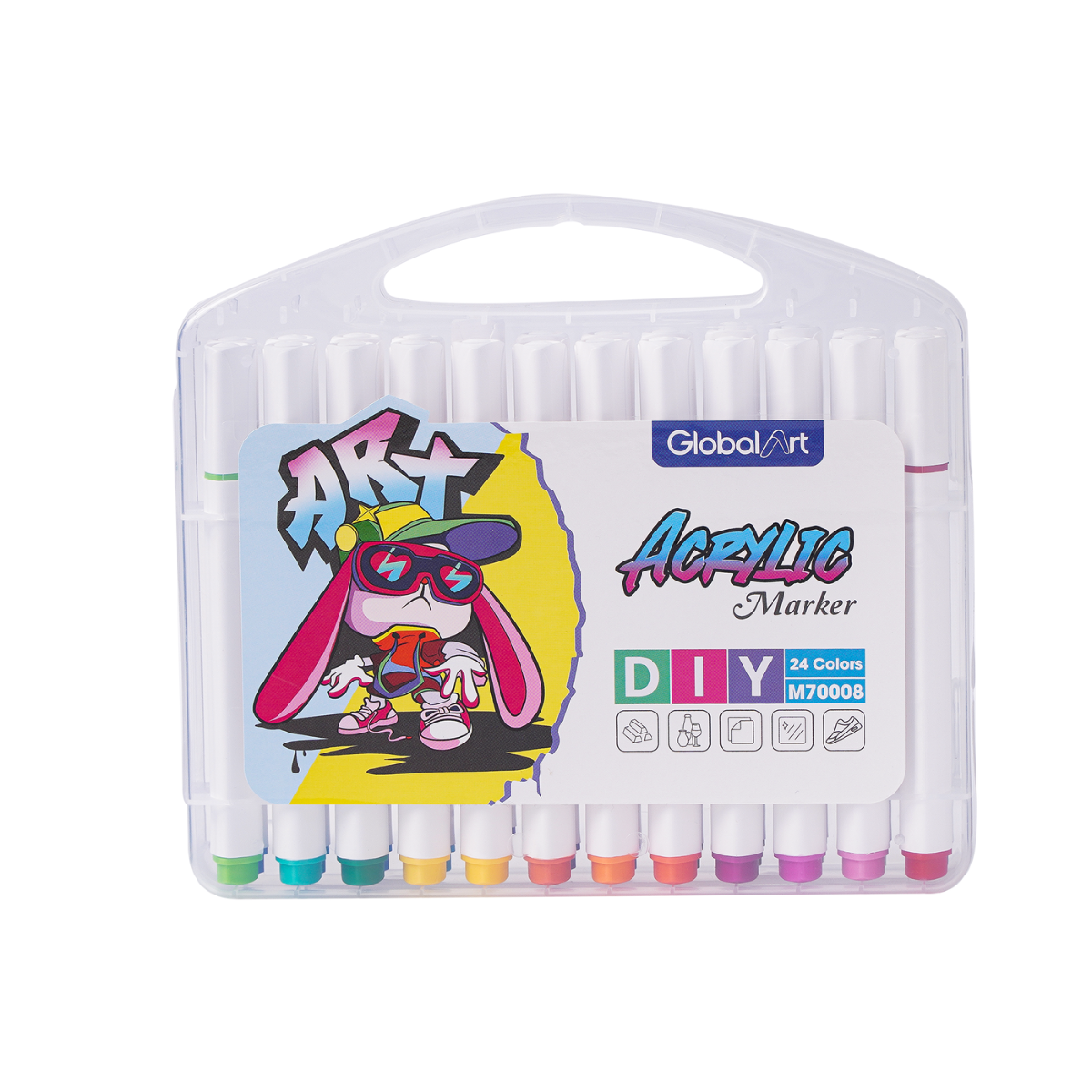 Bút Màu Acrylic Marker ZhongCai 12/24/36/48 Màu Đi Nét DIY Cao Cấp Không Lem Chống Nước Vẽ Trên Thủy