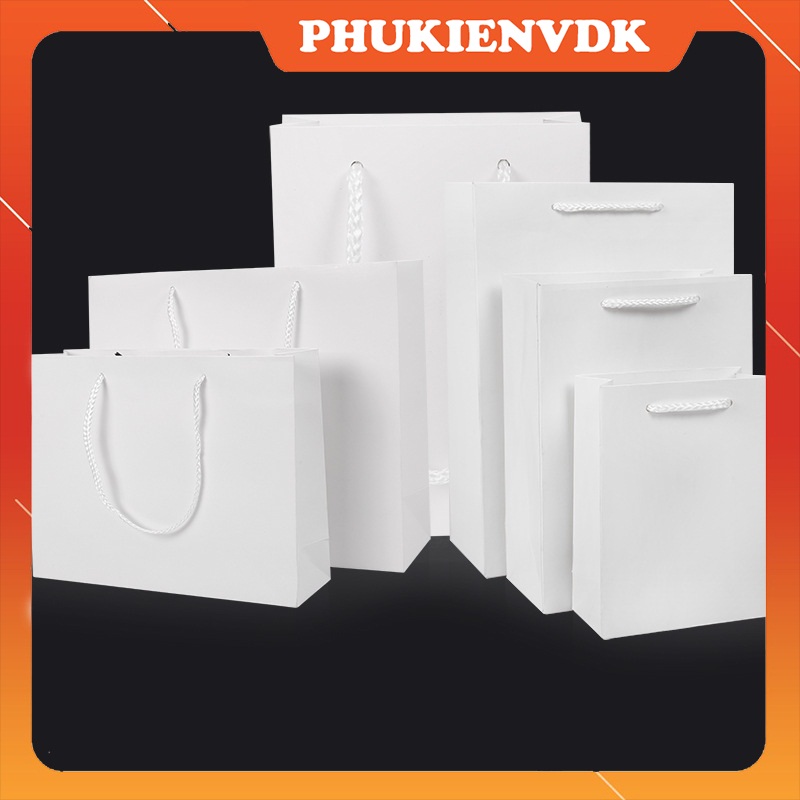 Túi giấy kraft dày 260gsm cao cấp túi quà tặng màu đen trắng kraft