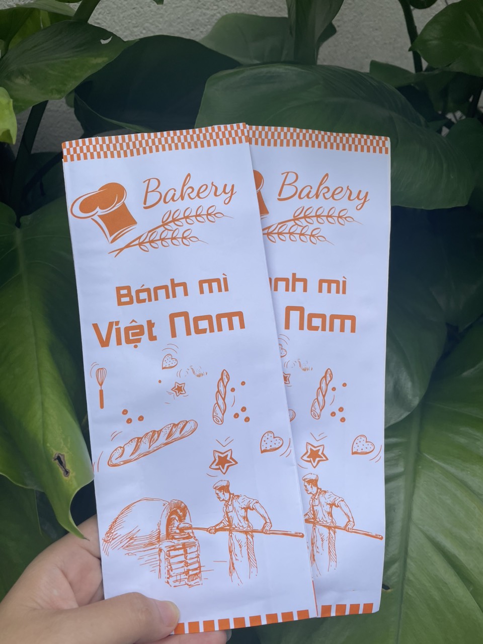 Combo 1000 Túi giấy bánh mì in sẵn Bao Đựng Bánh Mì ( 100 cái) túi bánh mỳ