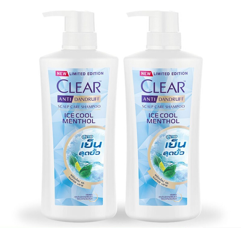 2 CHAI DẦU GỘI CLEAR BẠC HÀ THÁI - 480ml/chai