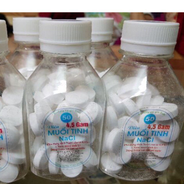 Viên muối tinh nacl pha xúc họng (lọ 50 viên ) chất lượng đảm bảo an toàn đến sức khỏe người sử dụng cam kết hàng đúng mô tả