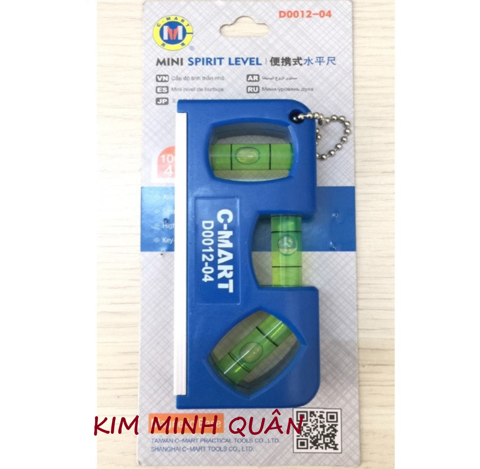 Thước thủy có từ C-Mart D0012-04, 100mm, Xanh dương