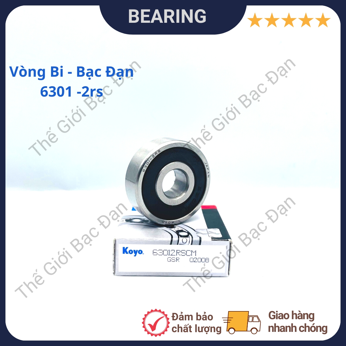 Vòng bi bạc đạn 6301 -2rs KOYO - hàng đẹp - chất lượng cao - Thế Giới Bạc Đạn