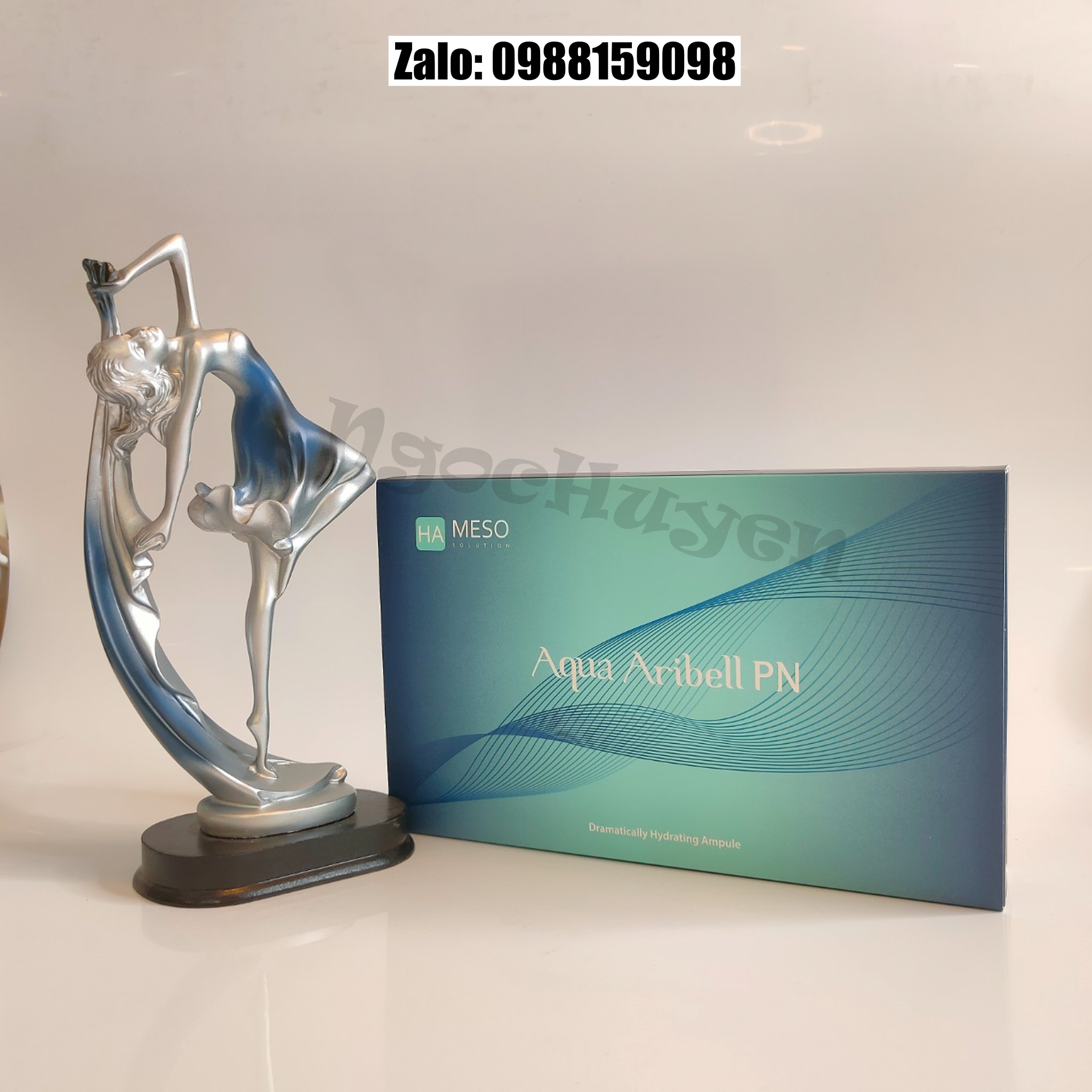 Tinh chất căng bóng da tiêm meso Cá Hồi Aqua Aribell PN - 1 hộp 10 lọ