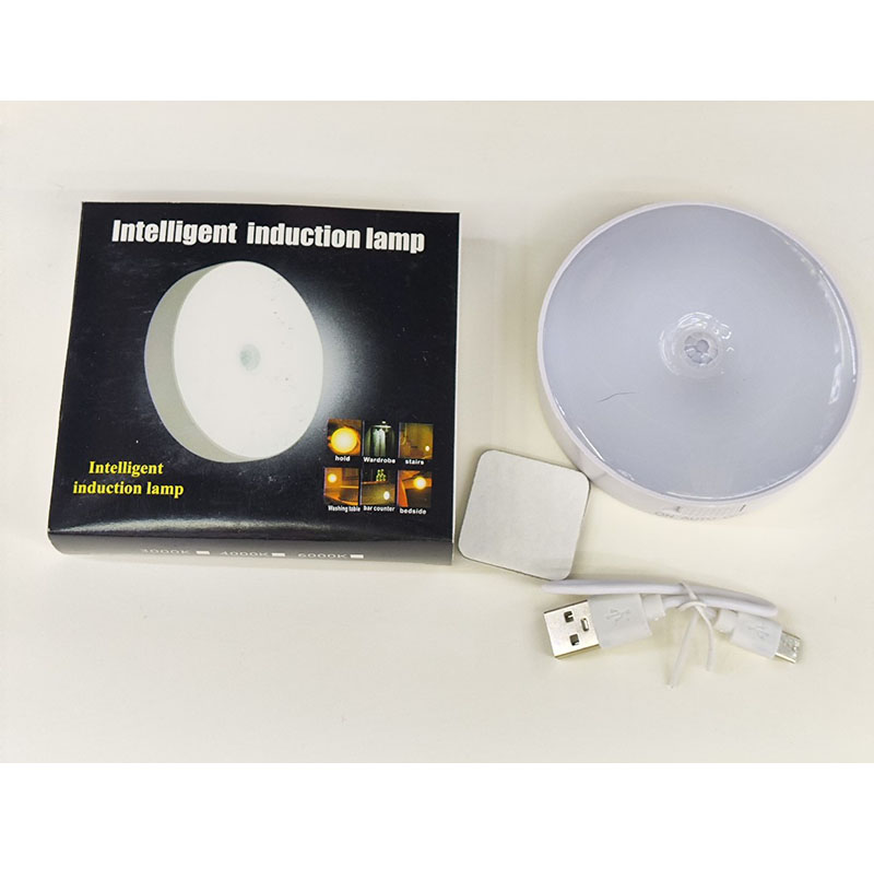 Đèn Cảm Ứng Tròn Tự Động Sáng Thông Minh Không Dây Cảm Biến Đèn Led Treo Gắn Tường Ánh Sáng Vàng Cảm Ứng Tự Động