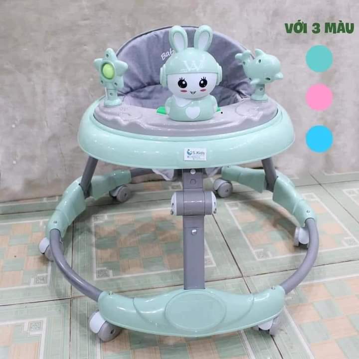 [Miễn ship] Xe tròn tập đi Baby Walker có nhạc và đèn có bàn ăn dặm cho bé BH 6 tháng