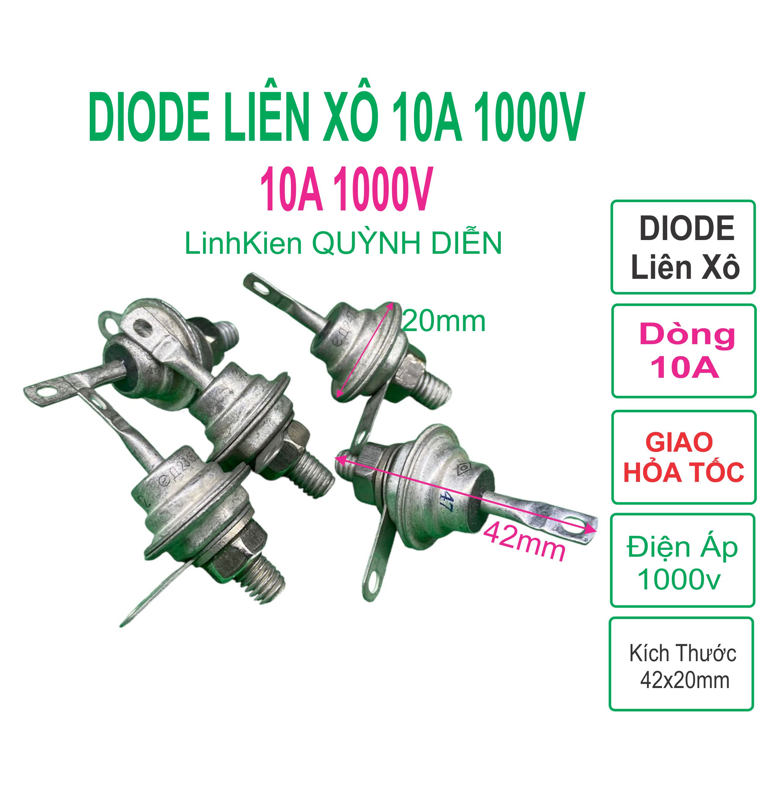 Điot 10A liên xô nga Diode 10A 1000v - Linh Kiện Điện Tử QUỲNH DIỄN