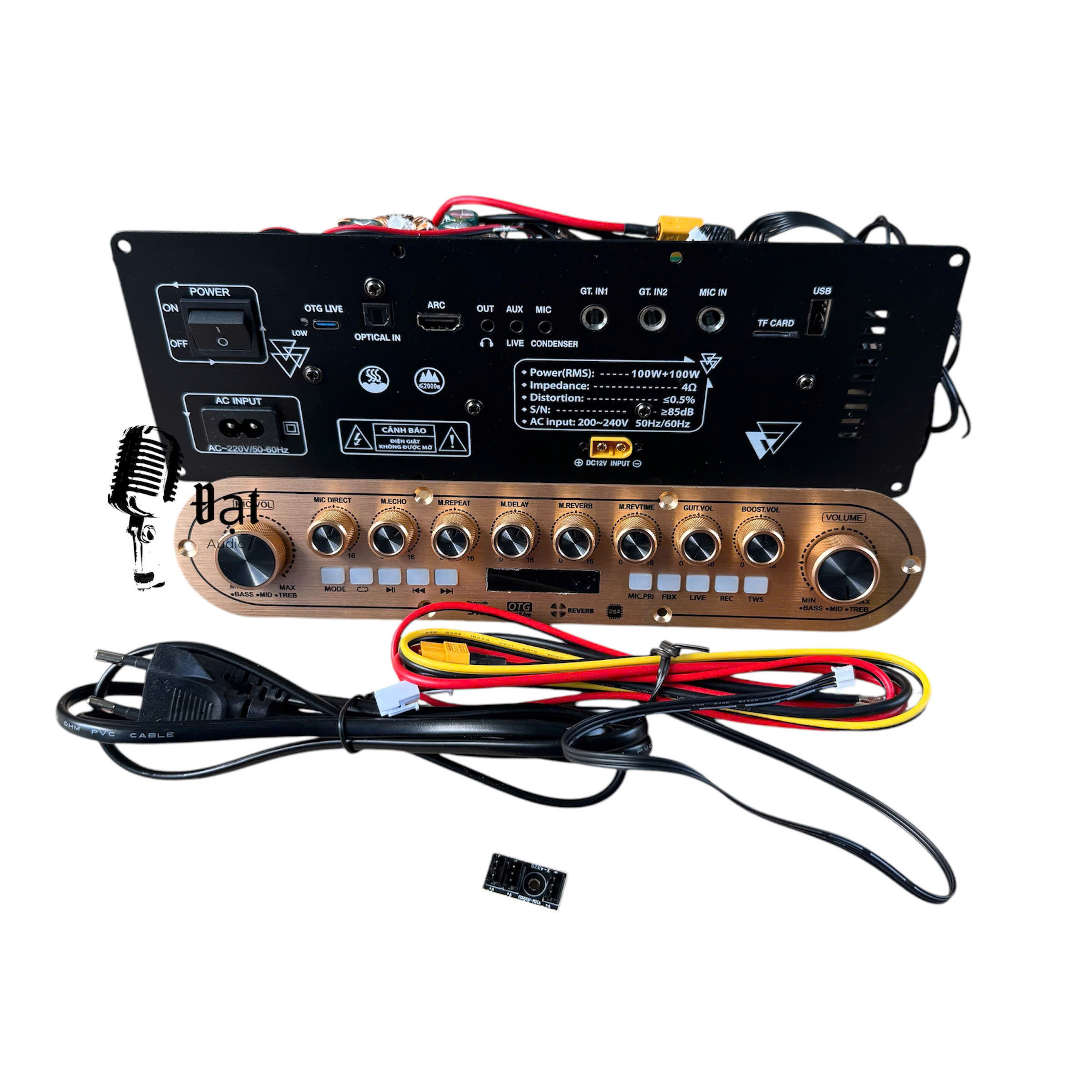 Mạch Loa Kéo V102L Stereo 200w 2 Kênh