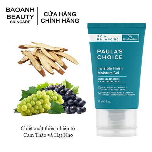 [Hcm]Gel Dưỡng Da Dưỡng Ẩm Ban Đêm Paulas Choice Skin Balancing Invisible Finish Moisture Gel 60Ml 3400