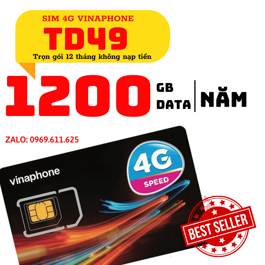 ( Không Giới Hạn Data ) Sim 4G Vinaphone Trọn Gói 1 Năm D500 / D219  FHAPPY  TD49  U1500  VD149  14B