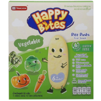 Bánh Gạo Ăn Dặm Happy Bites Giòn Xốp Dễ Tan Cho Bé Từ 6 Tháng Đủ Vị - Bibo Mart