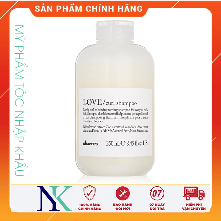 [Hcm]Dầu Gội Kiểm Soát Và Tăng Độ Đàn Hồi Độ Phồng Cho Tóc Xoăn Mền Nhẹ Love Curl 250Ml