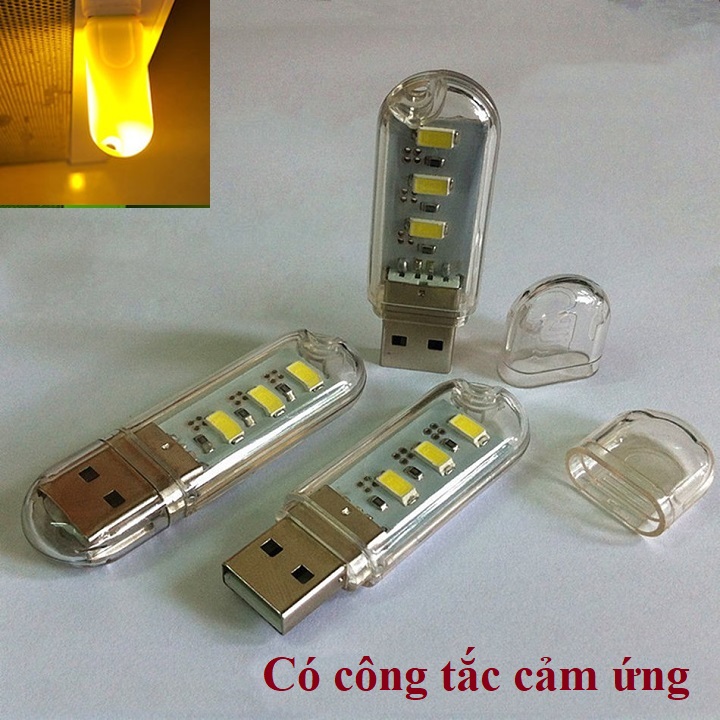[HCM]Thanh đèn LED mini 8 bóng 24 bóng siêu sáng cổng cắm USB thích hợp để bàn học đọc sách đầu giường