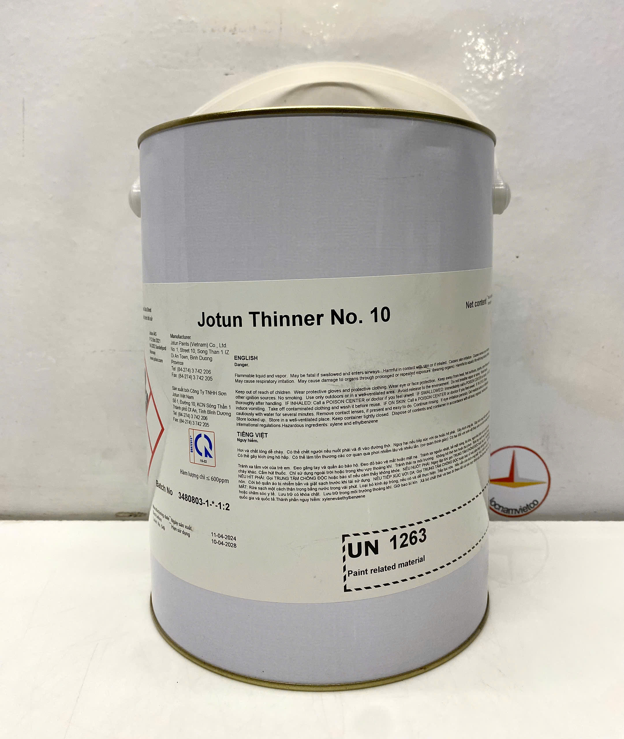Dung môi pha sơn Jotun Thinner No 10_5L