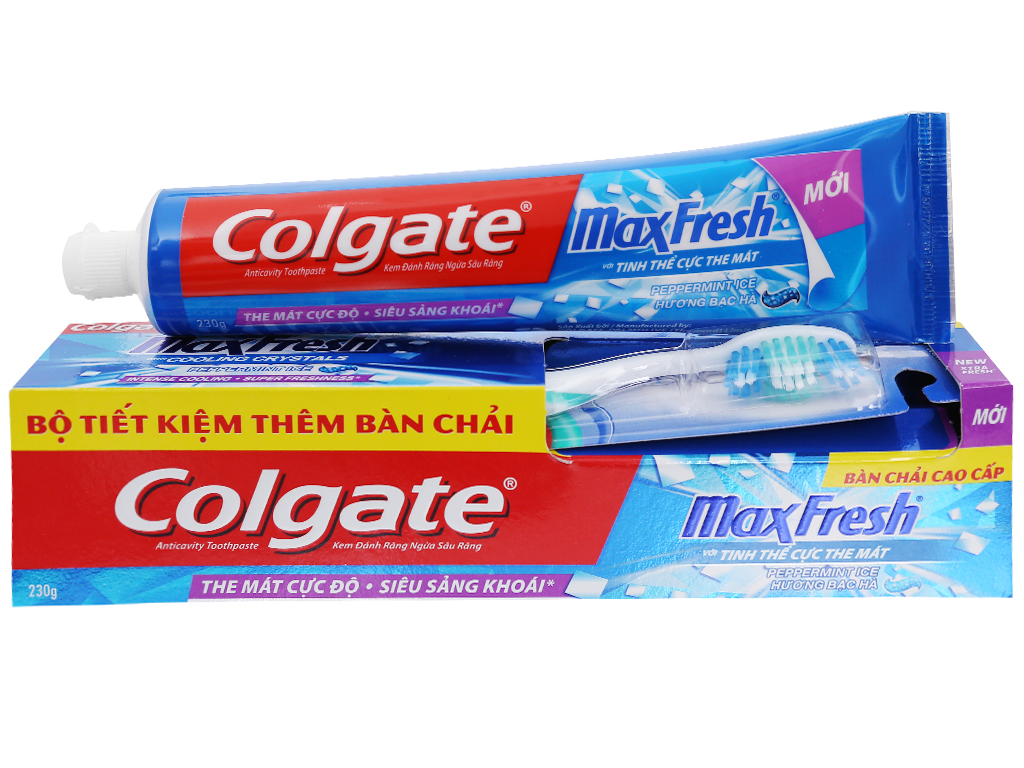 [Hcm]Kem Đánh Răng Colgate Maxfesh 230G Tặng Kèm Bàn Chải Đánh Răng