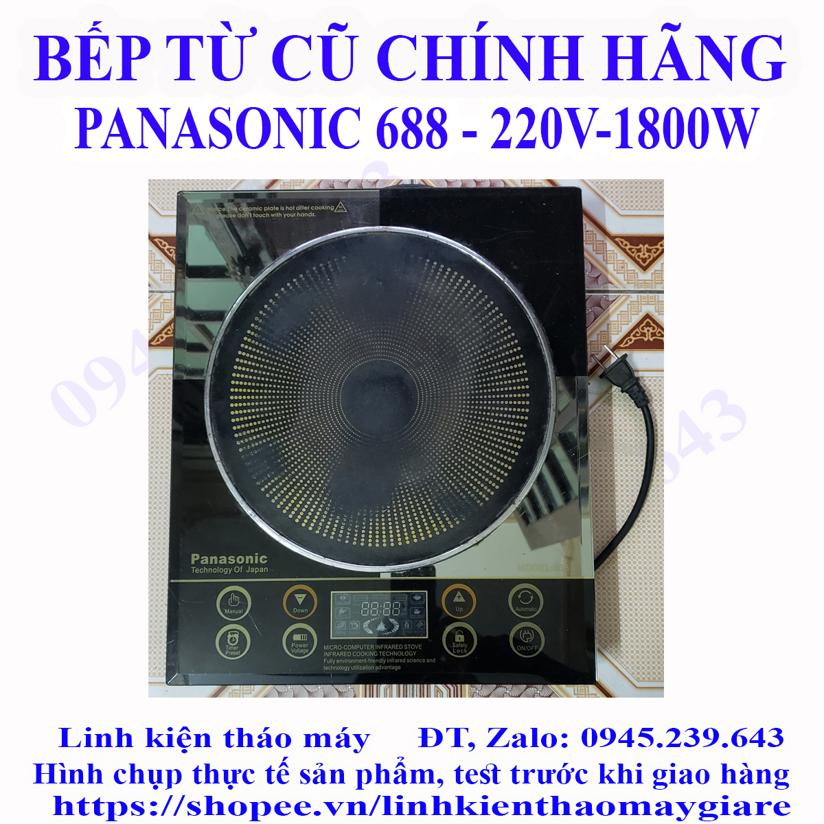 032 - Bếp từ Cũ các hãng Kangaroo Midea Sanaky Sunhouse Goldsun panasonic