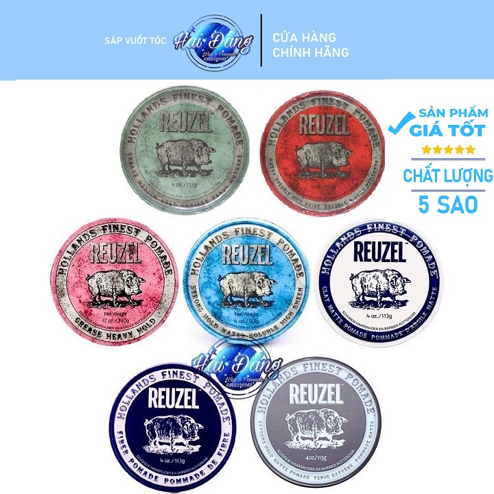 [Full Line] Sáp Vuốt Tóc Reuzel Pink - Reuzel Blue - Reuzel Clay Matte - Reuzel Fiber - Reuzel Extreme Hold