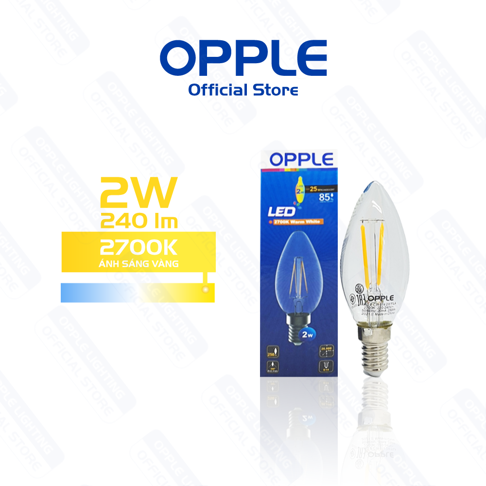 Bóng Đèn OPPLE LED Fila Ecomax C35 E14 - Hiệu Ứng Ánh Sáng Như Bóng Sợi Đốt Tiết Kiệm Năng Lượng