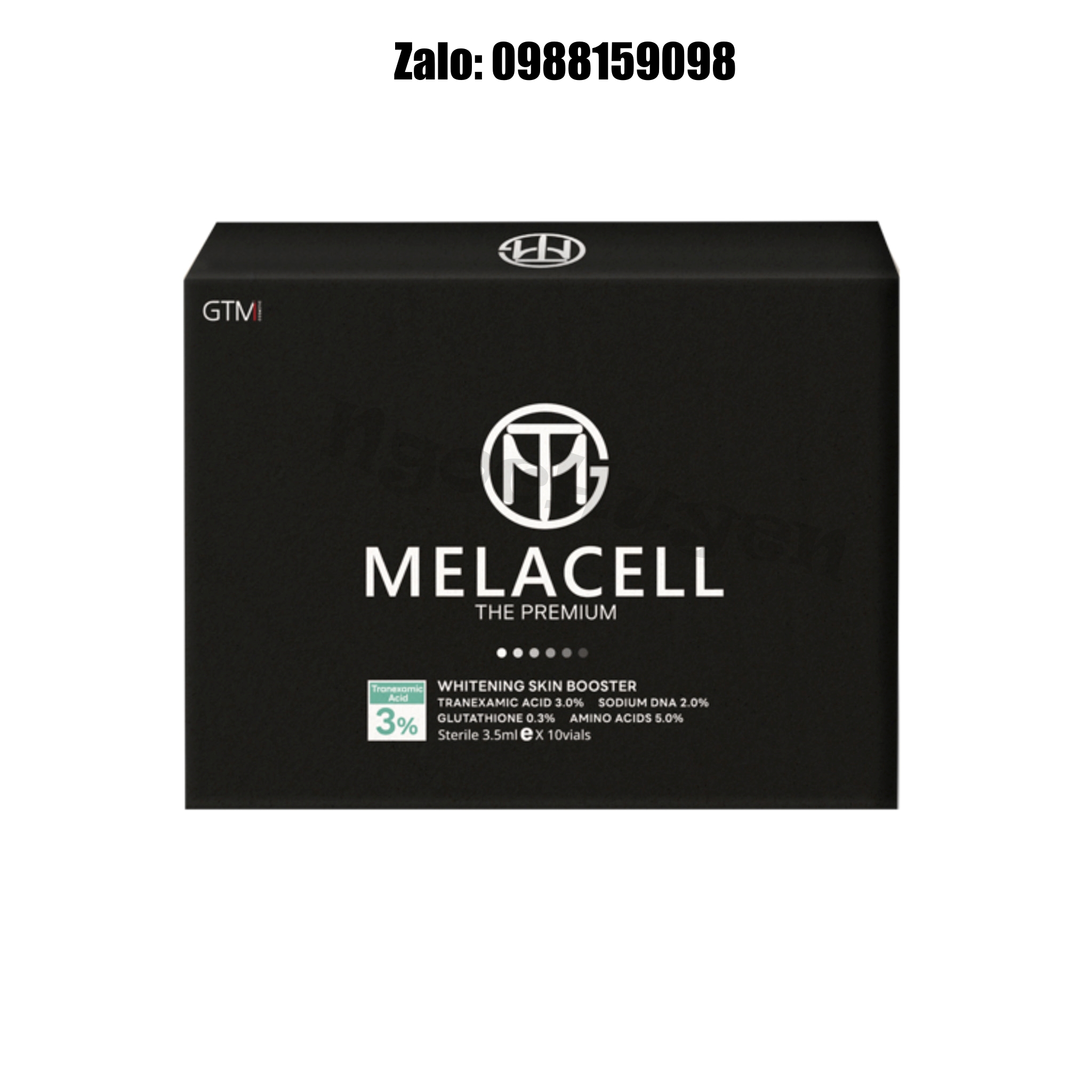 Tinh chất  nám DNA cá hồi GTM MELA CELL 3% - 1 hộp 10 lọ