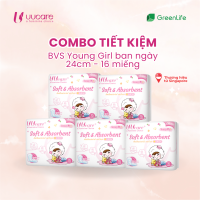 Combo Tiết kiệm Băng vệ sinh UUcare Singapore Young Girl ban ngày 24cm