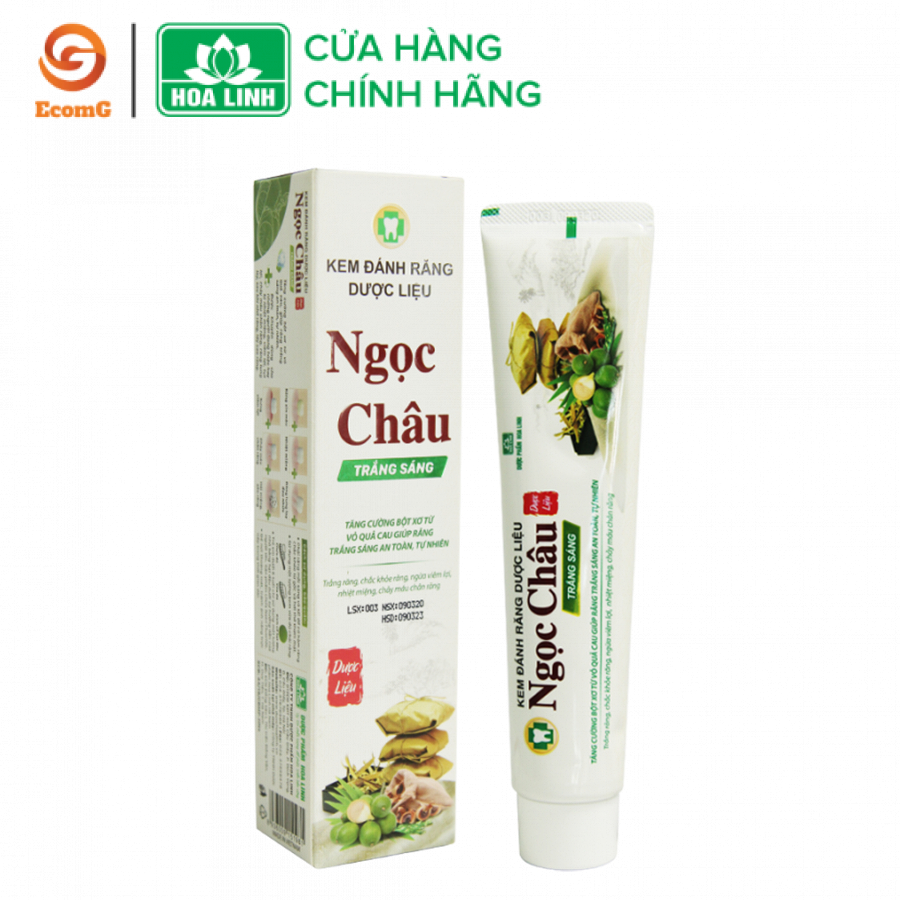 Kem Đánh Răng Thảo Dược Ngọc Châu Trắng Sáng Tuýp 125 Grm