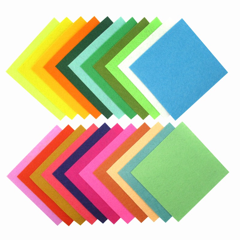 Vải dạ cứng/vải dạ nỉ (felt) 45*45 30*30 làm đồ handmade craft thủ công sách vải đồ treo nôi
