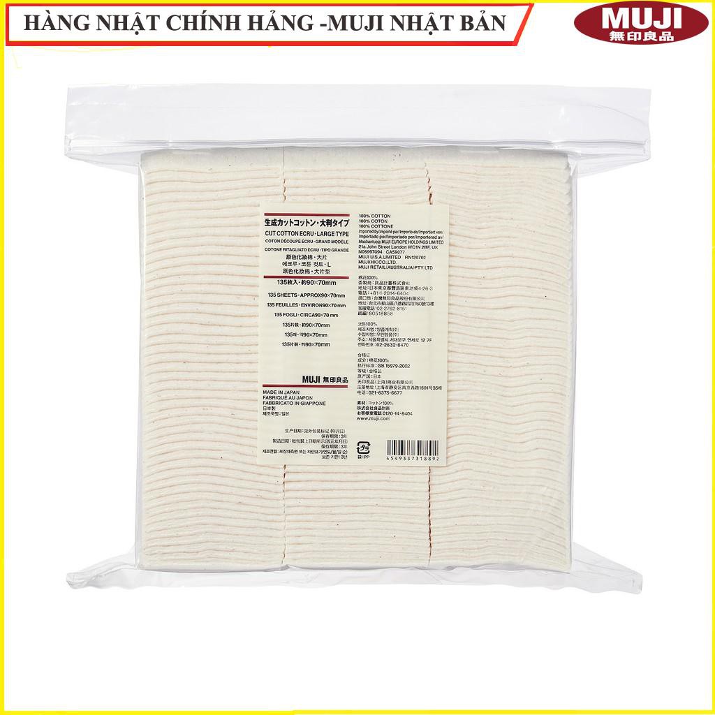 Bông Tẩy Trang Ecru Size L 135Pcs 90X70Mm