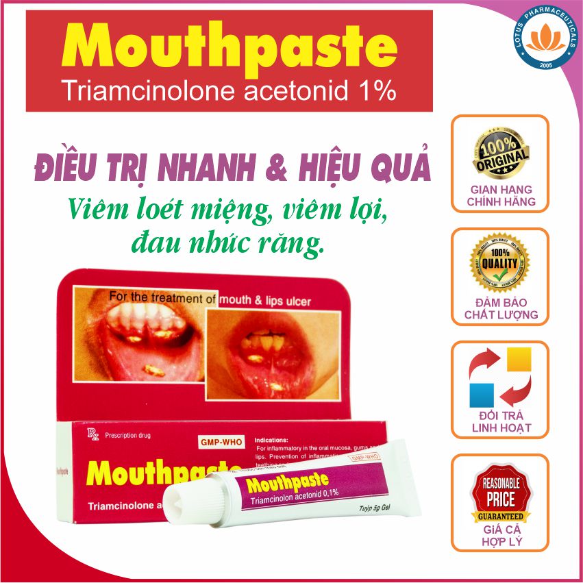 Mouthpaste 5g - Kem Bôi Nhiệt Miệng | LOTUS PHARMACEUTICALS