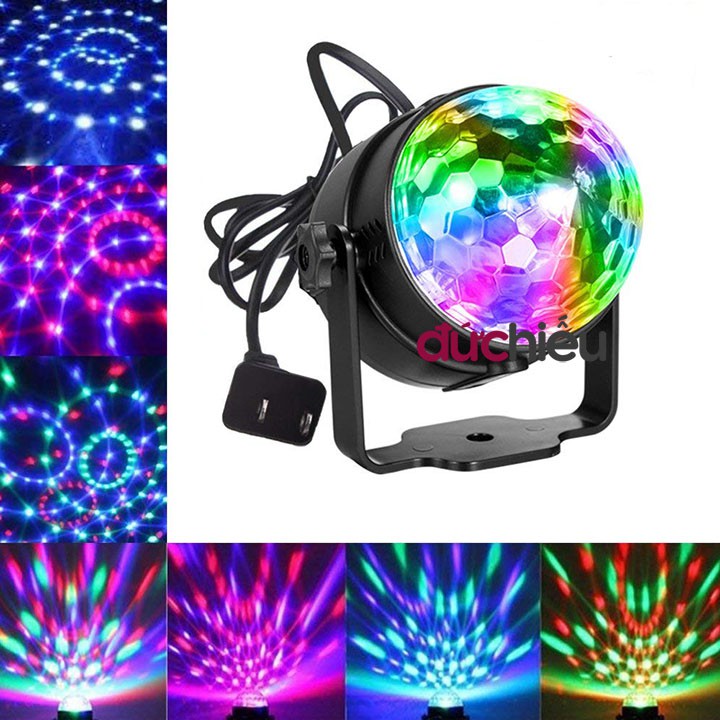 (Đèn chớp theo nhạc)Đèn nháy theo nhạc led cầu 7 màuBóng Đèn cảm ứng nhạc Đèn Led- Đèn Led karaoke Đèn Led vũ trường đèn nháy theo nhạc trang trí phòng karaoke đèn nháy cảm biến âm thanhbảo hành 1 năm