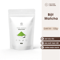 Bột matcha Trà xanh Nhật Dotea G441M -100g nguyên chất mịn thơm mùi Oika sâu tự nhiên chuẩn vị umami
