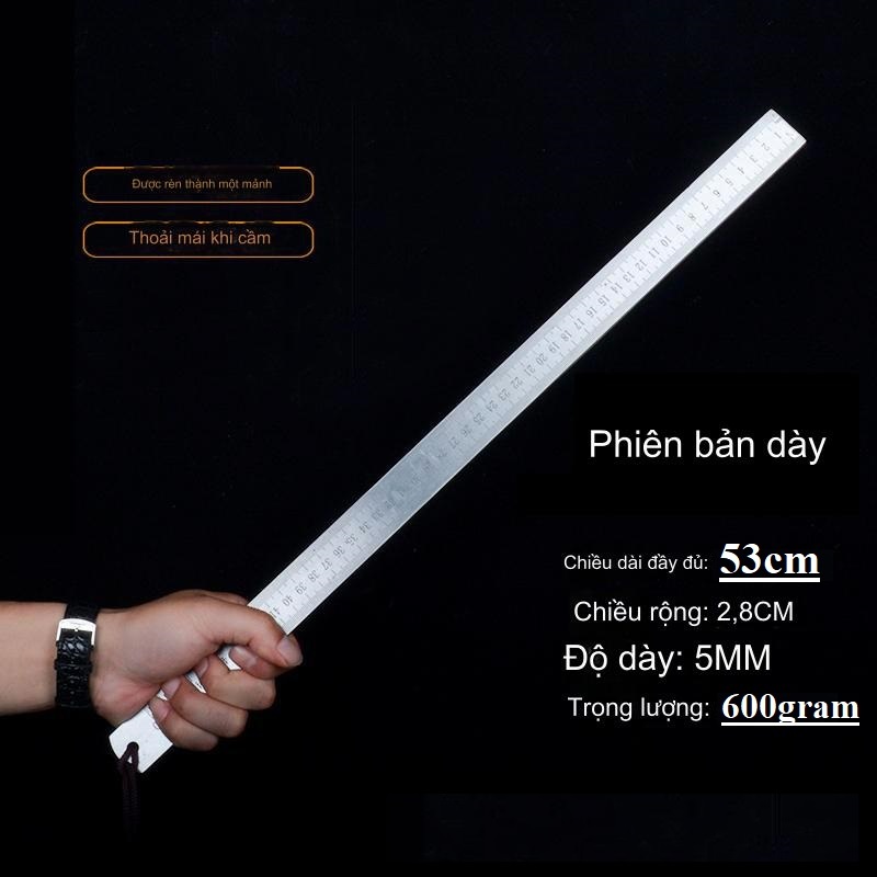 Thước Kẻ Thép Deli Cao Cấp Kích Thước 53cm Dầy 5mm Nhỏ Gọn Tiện Lợi Chất Liệu Chống Mòn Gỉ HOME