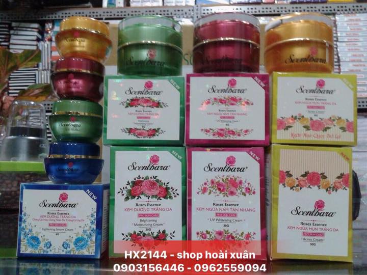 [HCM]Kem ngừa mụn trắng da Scentbara Roses Esence - HX2144