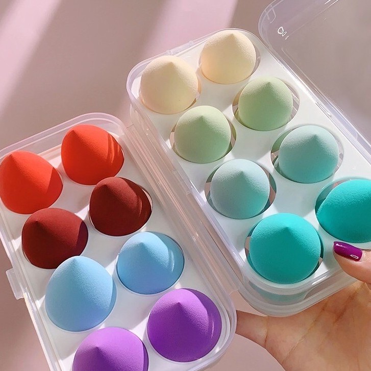COMBO 8 miếng mút trang điểm công dụng đa năng dùng đánh kem nền và các bộ phận khác trên khuôn mặt (màu ngẫu nhiên ) COMBO 8 miếng mút trang điểm công dụng đa năng dùng đánh kem nền và các bộ phận khác trên khuôn mặt (màu ngẫu nhiên )