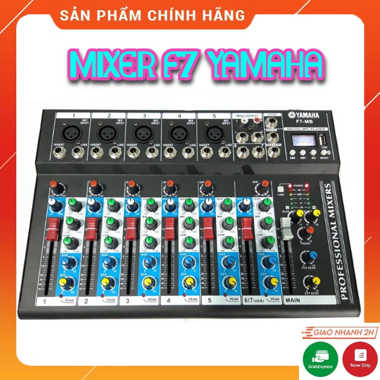 Bàn Trộn Mixer F7 YAMAHA. Chuyên Hát Livestream Karaoke Tặng Kèm Jack 6Ly Ra 3.5 Độ Bền Cao. Bảo Hàn