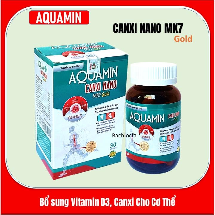 Viên uống bổ sung Canxi vitamin D3 Aquamin Canxi Nano MK7 Gold – Giúp phát triển chiều cao ở trẻ giảm loãng xương ở người lớn- thành phần Aquamin 400mg Nhập khẩu Anh DHA nhập khẩu Đan Mạch.Hộp 30 viên