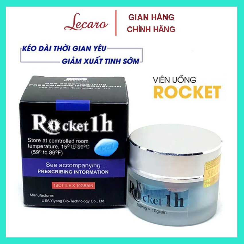 Rocket 1h Viên Uống ROCKET 1H Tăng Cường Sinh Lý Nam Hàng Chính Hãng Mỹ Kéo Dài Thời Gian Hũ 10 Viên