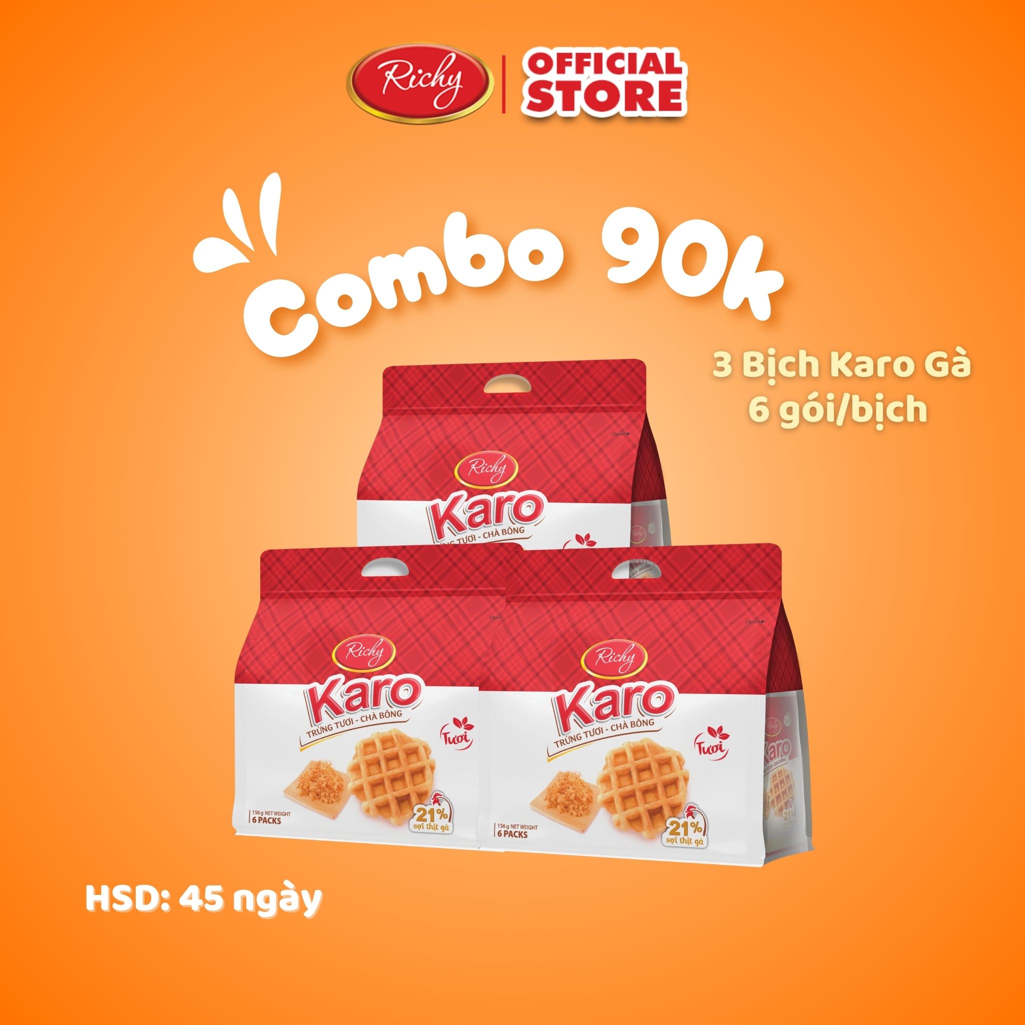 [HOT] Combo Bánh mì tươi đại chiến hoa cúc Festa Bánh Karo chà bông Bánh ăn sáng dinh dưỡng Bánh kẹo