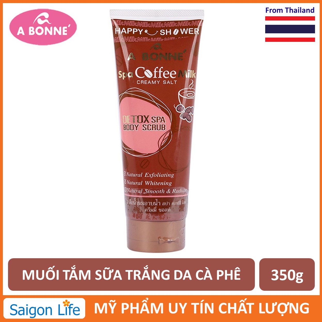 Muối Tắm Sữa Spa A Bonne Cà Phê Làm Trắng Da Tẩy Tế Bào Chết A Bonne Spa Coffee Milk Creamy Salt 350G