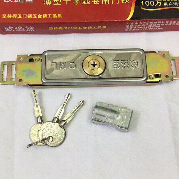 Ổ khoá cửa cuốn khoá cơ giá rẻ ( chìa khóa 4 cạnh )