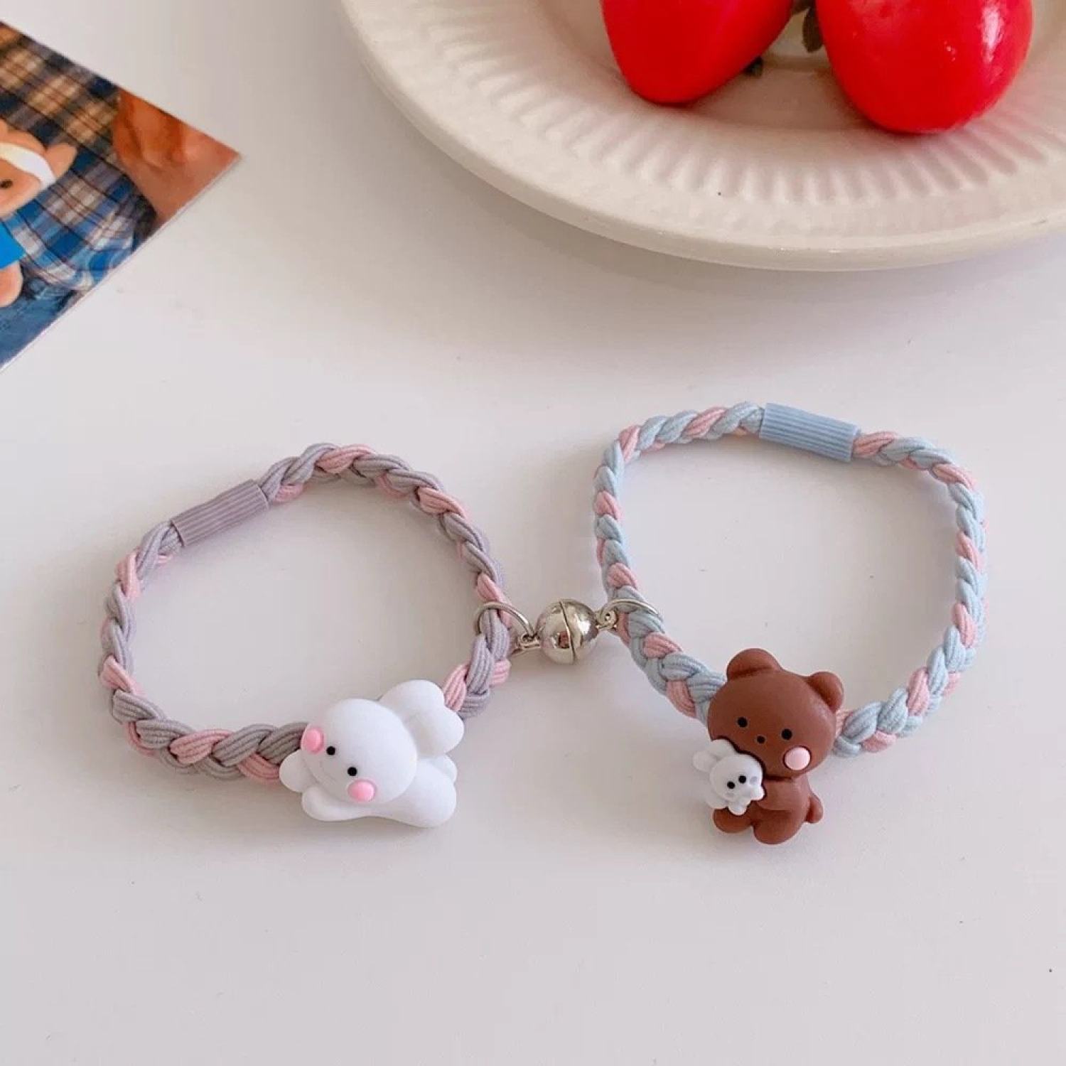 Vòng tay đôi nam châm BỌT BIỂN SAO BIỂN NGỖNG GẤU THỎ tình yêu tình bạn ngộ nghĩnh lắc tay cute