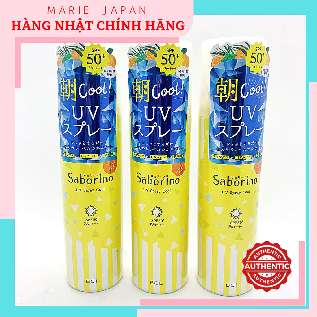 Xịt Chống Nắng Saborino Morning Uv Spray Cool Spf50+ Pa++++