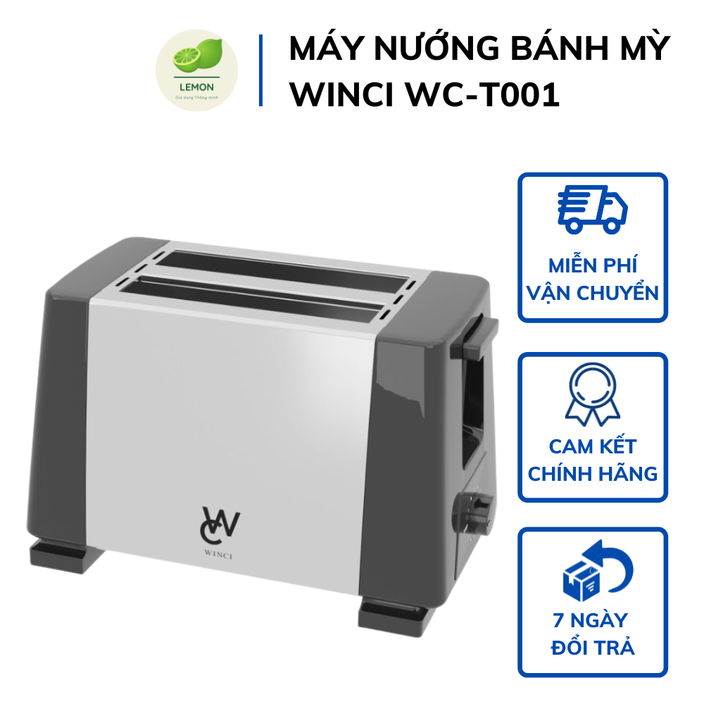 Máy nướng bánh mỳ Winci WC-T001 công suất 700W