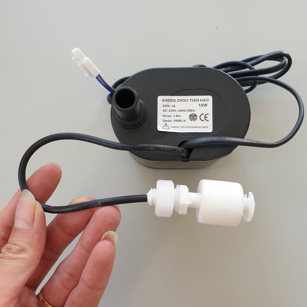 máy bơm nước quạt điều hòa liền phao 16w 18w hoặc 20w hoặc không có phao máy bơm dàn lạnh quạt hơi n