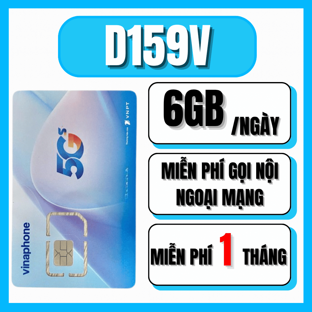 SIM 5G VINAPHONE TẶNG MIỄN PHÍ 1 THÁNG ĐẦU SỬ DỤNG DATA 6GB/NGÀY DÙNG MẠNG CỰC ĐÃ + MIỄN PHÍ NGHE GỌI NHẮN TIN THẢ GA . FREESHIP - CHƯA KÍCH HOẠT.