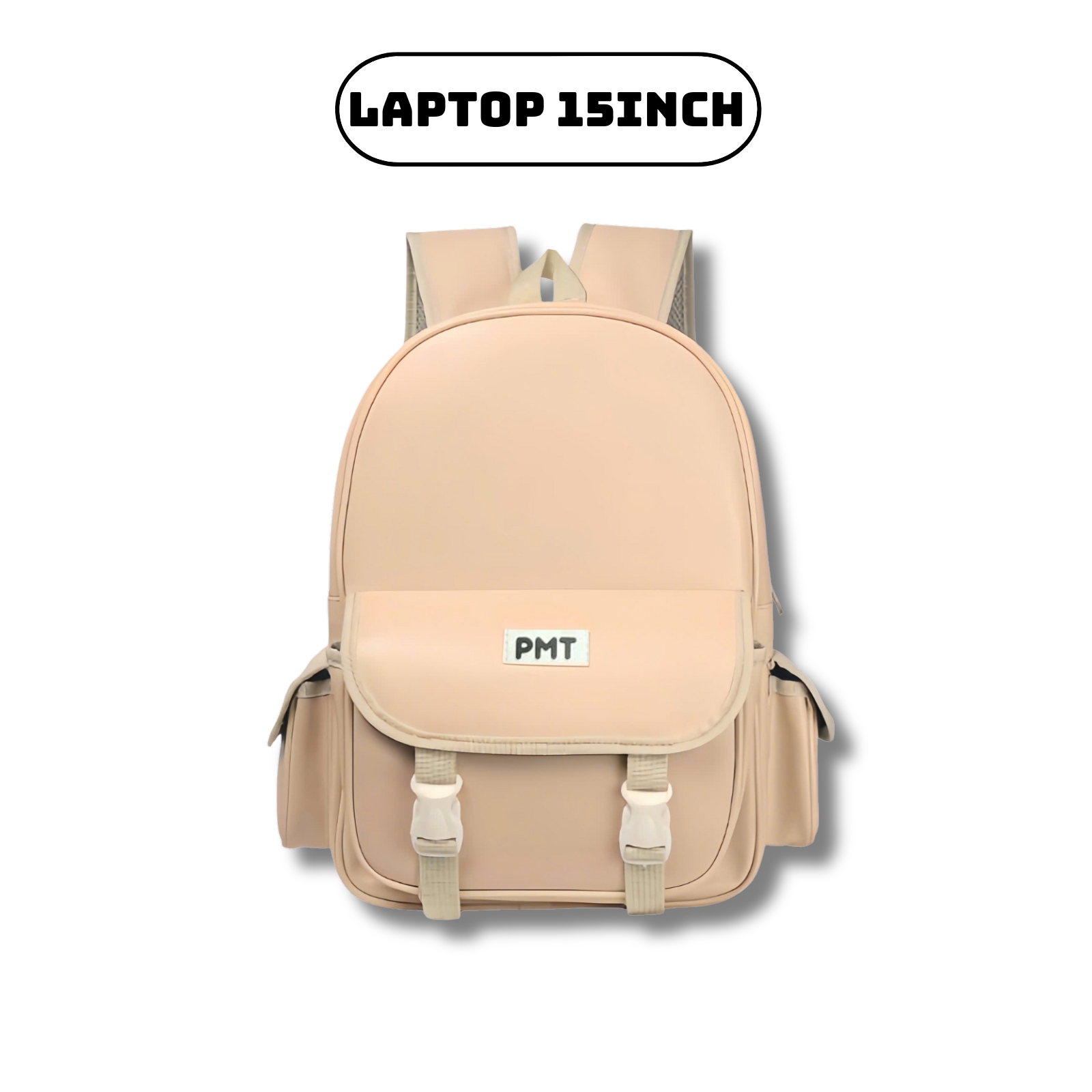 Balo da PU đi học đi chơi kiểu dáng Basic cho nam nữ 41x30x13cm Hàng có sẵn Backpack da đeo vai balo