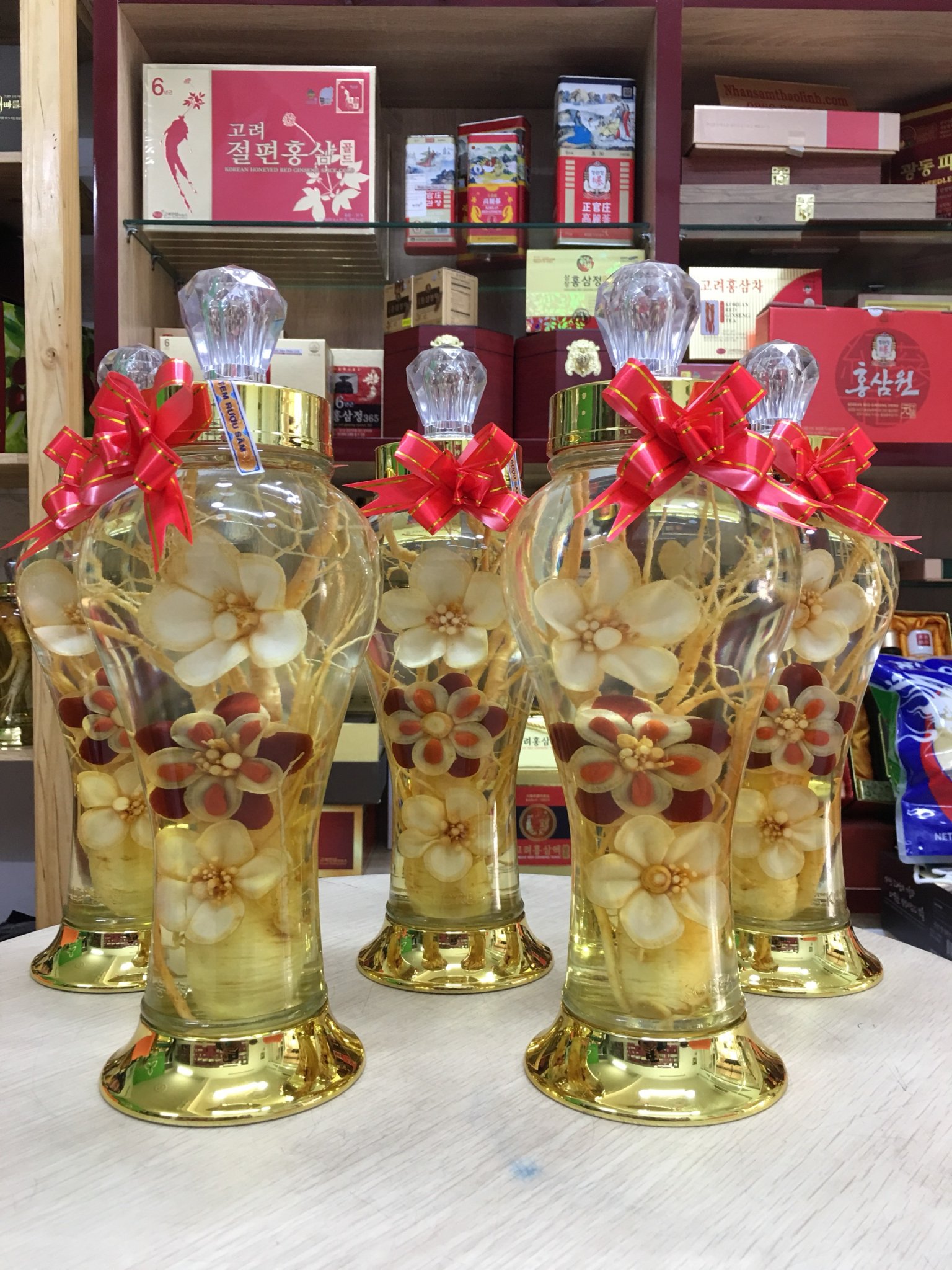 rượu sâm hoa korea