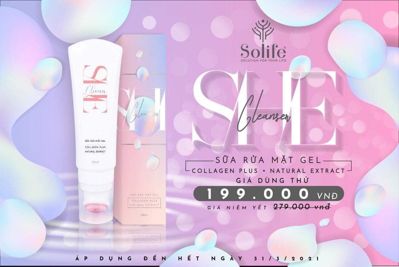 Sửa Rửa Mặt She Cleanser Tích Hợp Đầu Bàn Chải Massage