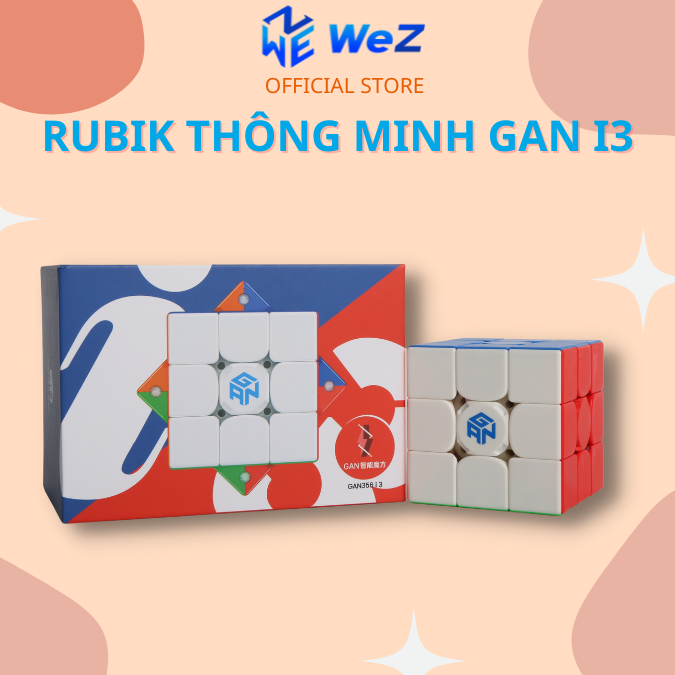 Rubik Thông Minh Rubik 3x3 GAN i3 3x3 Có Nam Châm - Smart Cube GAN 356 i3 Kết Nối Với Điện Thoại Qua Bluetooth - WeZ Toys
